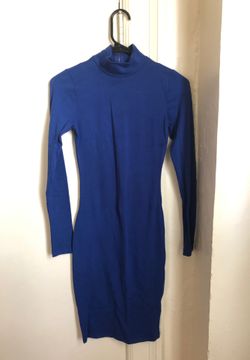 Form fitting turtle neck dress