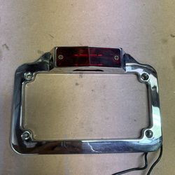 License plate frame and light