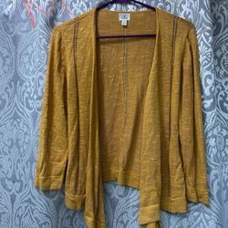 Mustard Color Cardigan Size Medium $5