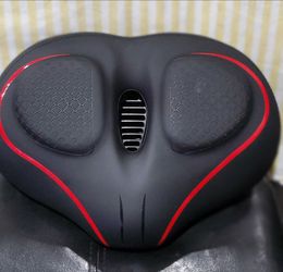 Oversize Bike Seat, Noseless Wide Bicycle Seats for Comfort Men & Wowen, Extra Large Exercise Bike Seats Cushion Fits Peloton Spin