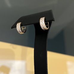14k yellow gold diamond earrings