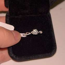 Moissanite Diamond Women’s Ring, 925 Sterling Silver, Size 5