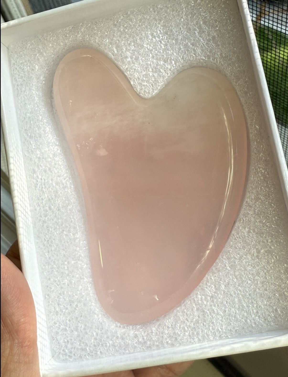 Rose Quartz Gua Sha Stone For Facial Massage