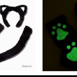 New Black Cat Set Glow In the Dark