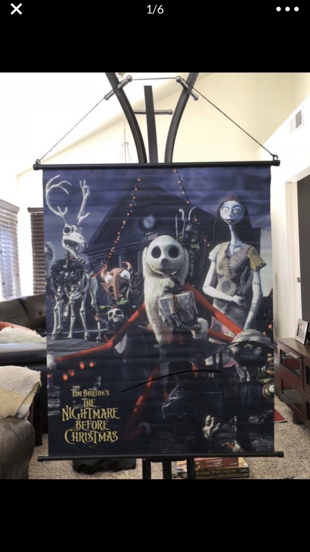 NECA ORIGINAL The Nightmare Before Christmas 27” x 34” Fabric Wall Scroll Poster LIMITED EDITION RARE DISCONTINUED - BULK LOT WHOLESALE - HALLOWEEN