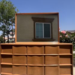 Mid Century Modern Heywood Wakefield Dresser w/ Mirror