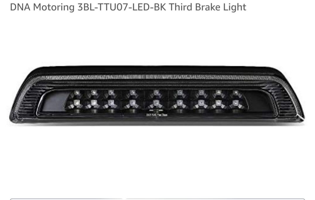07-18 Toyota Tundra 3D LED Bar 3rd Third Brake Light Rear Cargo Lamp (Black / Smoked