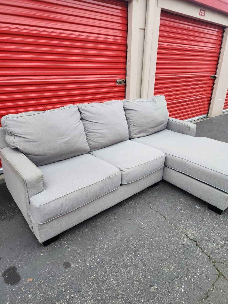 *Free delivery* ashley gray L sectional couch removable seat covers RIGHT side only chaise great