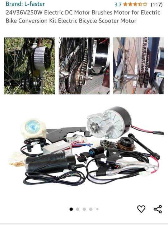 24V36V250W Electric DC Motor Brushes Motor for Electric Bike Conversion Kit Electric Bicycle Scooter