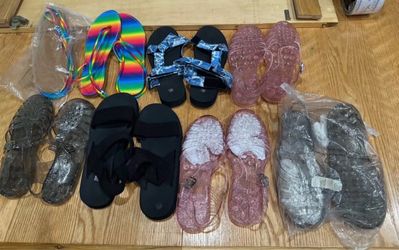$10 Each New Women’s Sandals Jellies Strappy Flip Flops