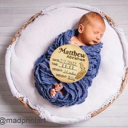 Personalized Wooden baby Announcement 