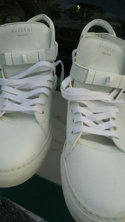 Buscemi white hightops