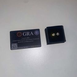 1 Carat  Diamond Stud earrings Unisex For Men & Women