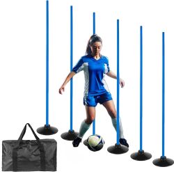 6 Pcs 5FT Adjustable Agility Training Poles