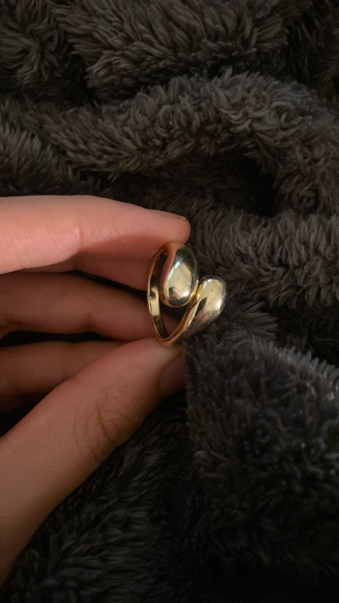 Sterling Silver/Gold Plated Ring SIZE : 7