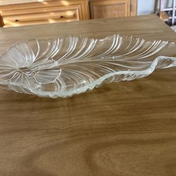 Mikasa “Hibiscus Frost” German Crystal Serving Platter