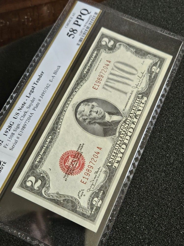 1928 G $2 Red Seal Note 