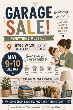 GRAGE SALE EVERYTHING MUST GO