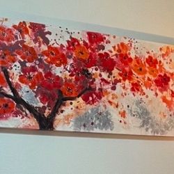 Abstract Floral Canvas Art
