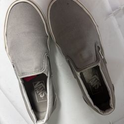 Woman’s Grey slip on vans Size 7