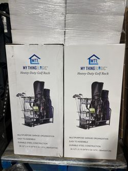 MyThingLogic Golf Storage Garage Organizer Rack for Golfing Storage
