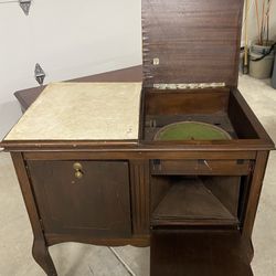 Vintage record player wood cabinet