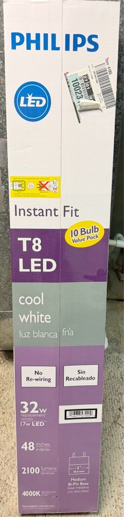 Philips T8 LED Instant Fit Bulbs 10-Pack