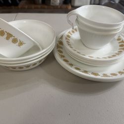 Golden Butterfly Vintage Corelle Pieces 