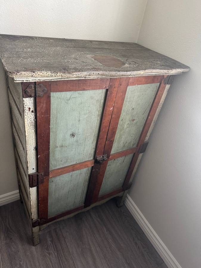 Solid Wood 2-Door Shutter Storage Cabinet
