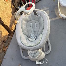 Graco Soothe My Way with Removable Rocker, Madden - Versatile Baby Swing & Portable Rocker