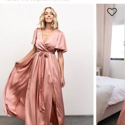 Maxi Satin Dress Baltic born