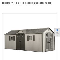 Lifetime 8x20 Shed (with $900 worth of shelves and add ons)