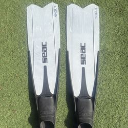 SEAC Shout Long Camo Grey Spearfishing fins Size 11-12