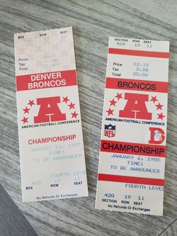 Ticket stubs