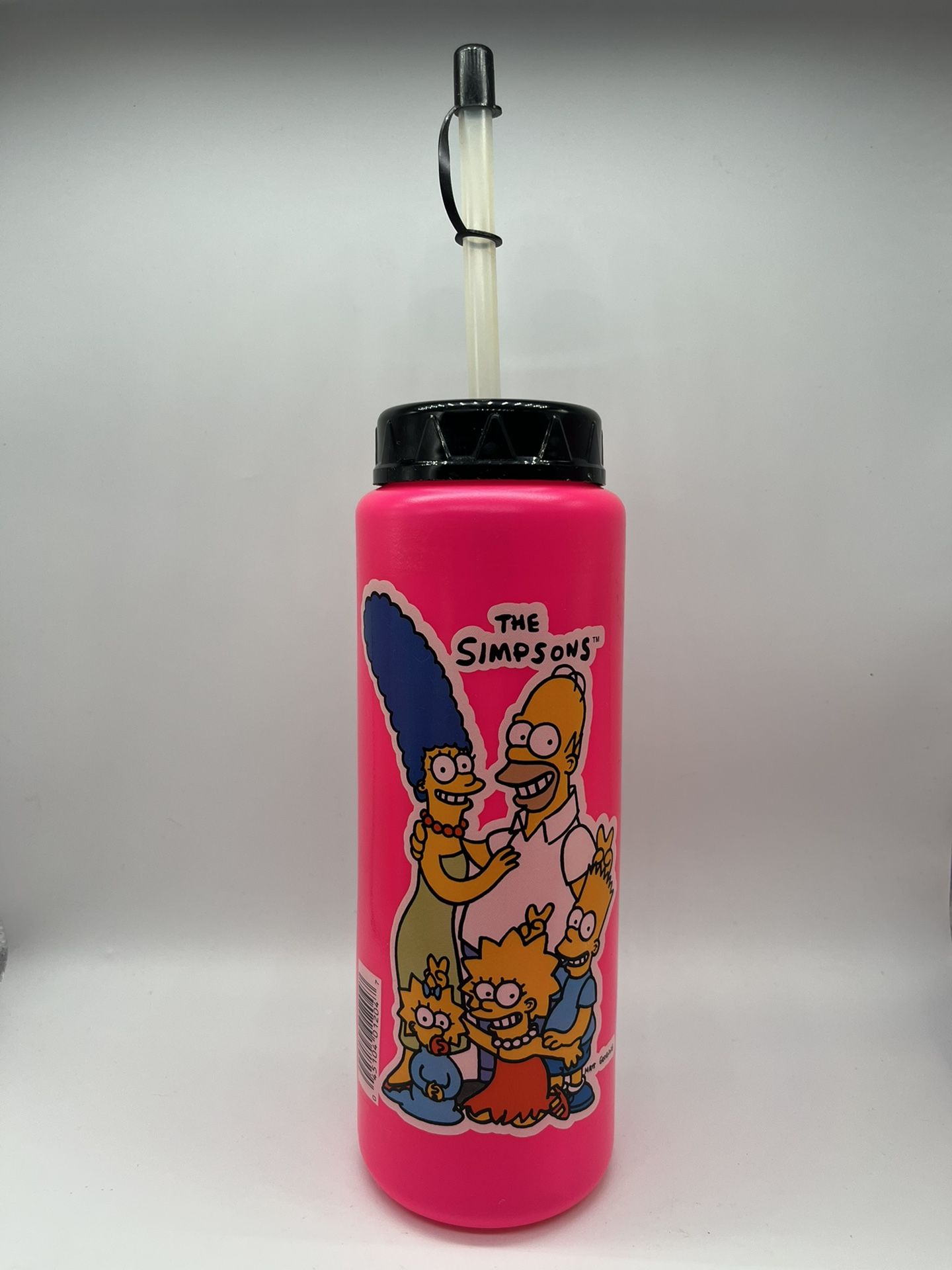 Vintage 1990 The Simpsons Plastic Water Bottle - Collectible