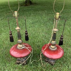Vintage beautiful rare red lamps