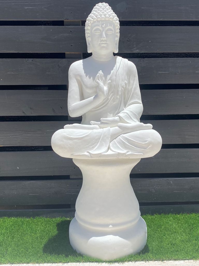 Concrete Buddha And Pedestal