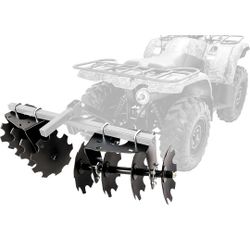 Black Boar ATV/UTV Disc Harrow Implement with Adjustable Sides, 
