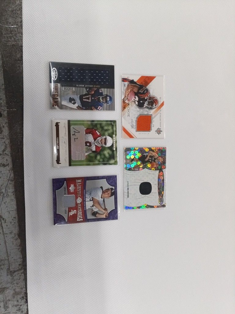 5 Game Worn Jersey Cards