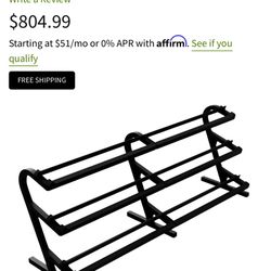 VTX Deluxe 3-Tier Horizontal Dumbbell Rack