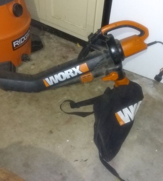 Worx Lawn And Leaf Blower/Vac With Bag