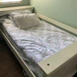 Two Identical Solid Wood Twin Beds 