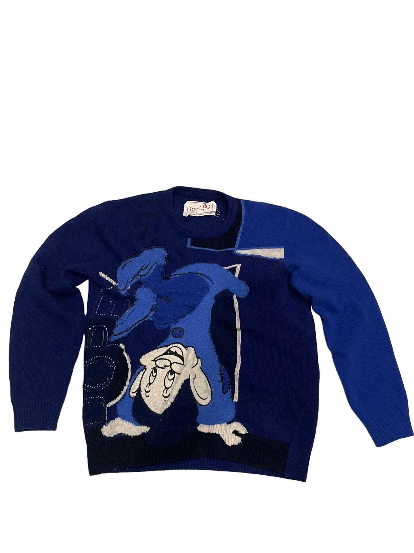 ICEBERG Disney Dopey Blue Knitted Sweater Size: M