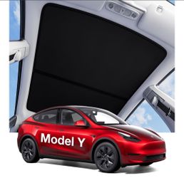 Wigoo for Tesla Model Y Accessories Sunshade Roof, Interior Black For Model Y 2020~2025, Never Sag, Nano Ice-Crystal Coatings, Heat Insulation Glass R