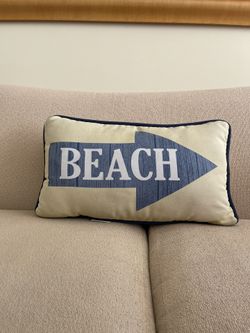 Decorative Beach Outdoor Rectangular Pillow By Hampton Bay/Size 20”W x 12”H (Helps Lumbar Position)