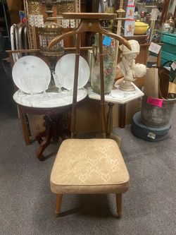 Vintage Mid Century Modern Mens Valet Chair 