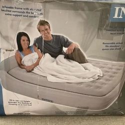 Queen Size Intex, Inflatable Mattress With Comfort Frame