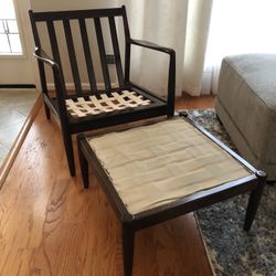 Mid Century Modern MCM Chair Plus Ottoman 