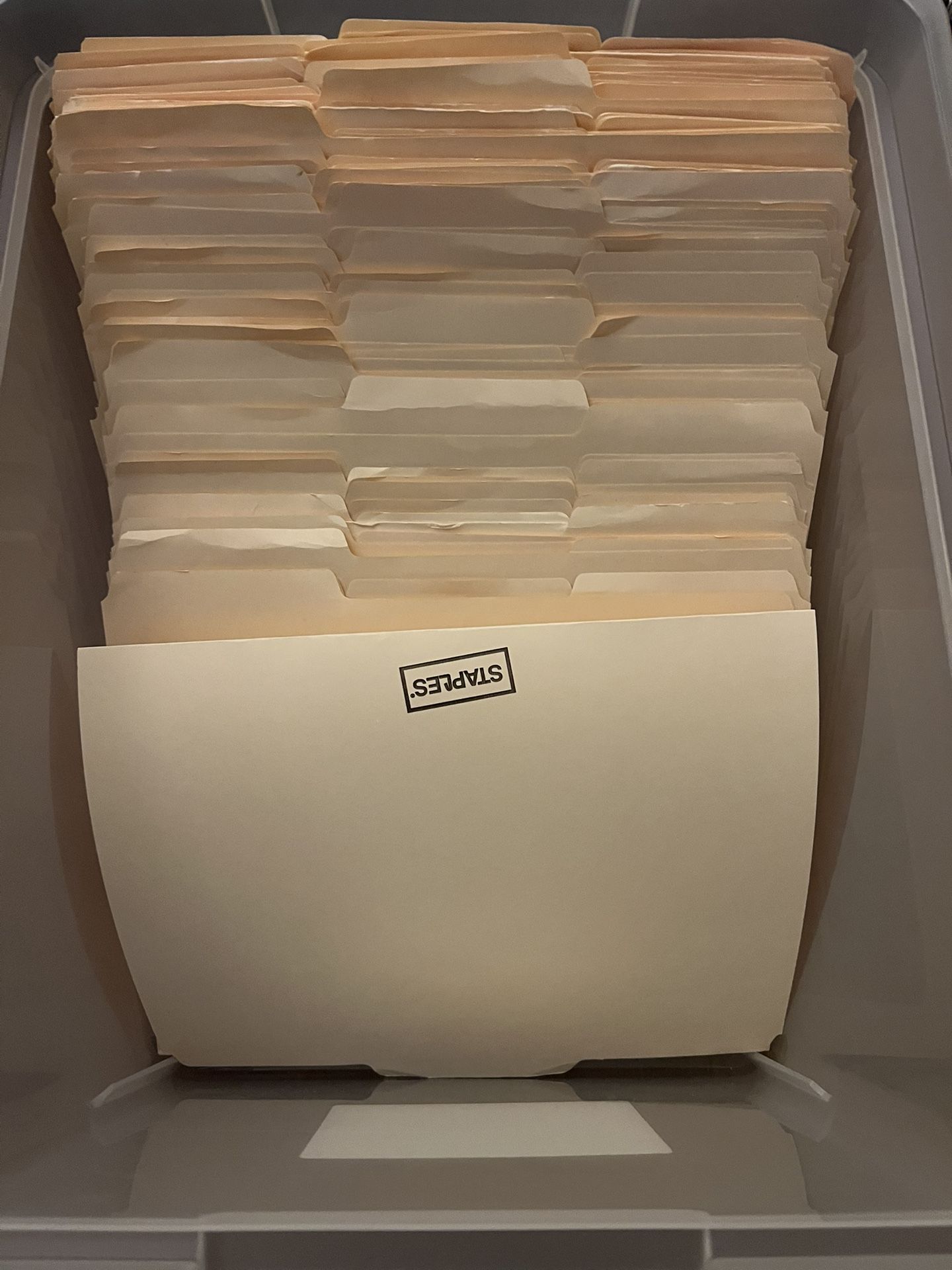 Staplets File Staples File Folders, 1/3-Cut Tab, Letter Size, Manila for Sale in ...