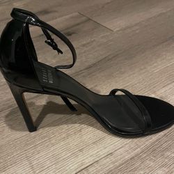 Stuart Weitzman Black Leather Stiletto 6.5